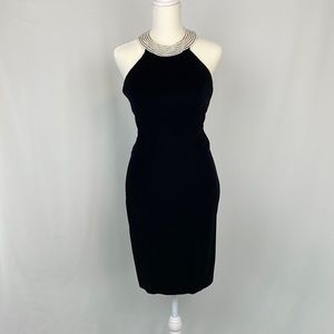 Black velvet dress